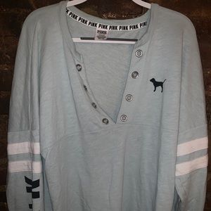 VS PINK MINT GREEN CREW NECK